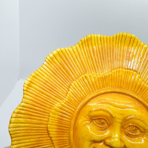 Vintage Dept 56 Ceramic Sun Plate Celestial Boho Hippie Nature Witchy - Picture 5 of 6